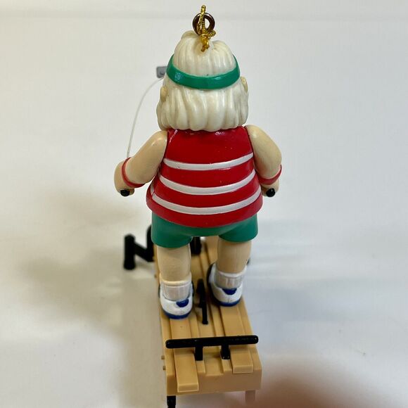 Enesco 1997 Masterpiece On track With Santa Christmas Ornament Santa NordicTrack - Picture 5 of 10